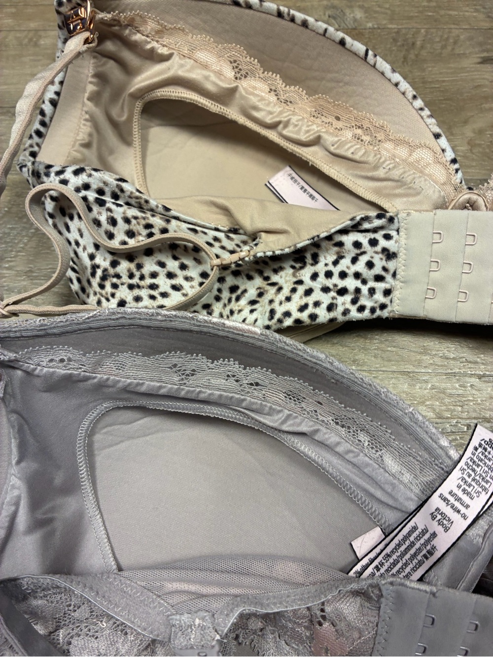 Victoria Secret 2 Wirefree Nursing Bras Lace Leopard Print - Picture 11 of 11